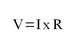 ohms law - voltage equals current times resistance
