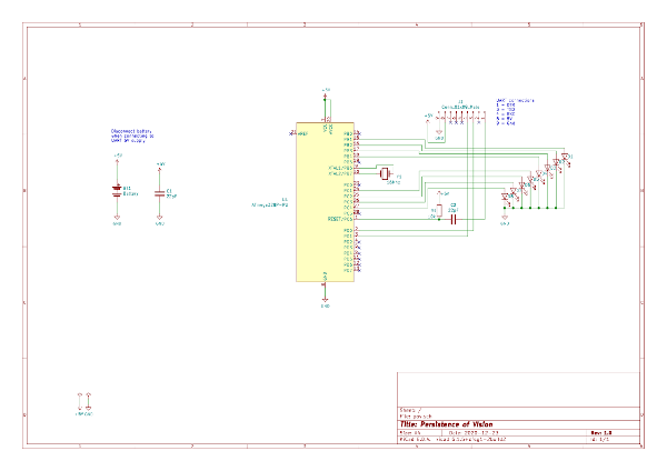 schematic diagram for persistance of vision light painting project