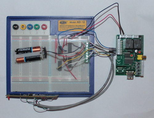 Breadboard circuit for Raspberry Pi home automation