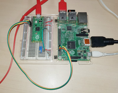Raspberry Pi and Raspberry Pi Pico Voltmeter with uart serial communications