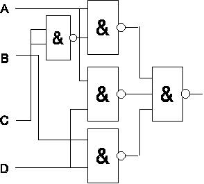 NAND only circuit diagram - bike alarm project