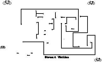 Dual-layer printed circuit board for bicycle alarm - component side view