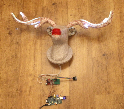 Talking Reindeer - Raspberry Pi powered interactive Christmas decoration - electronics project