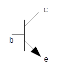 ISO / European circuit symbol for an NPN transistor