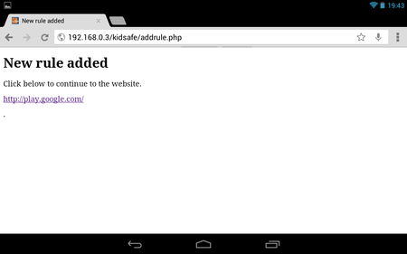 Kidsafe proxy - Adding a new rule for the Google Play App Store on Android
