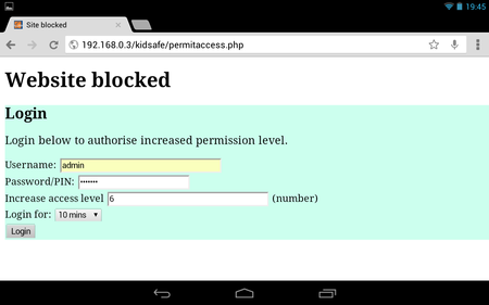 Kidsafe proxy - increasing permissions