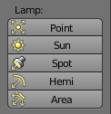 Add a new lamp / light source in Blender