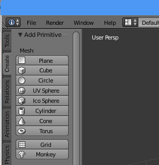 Create new shapes tab in blender
