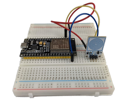 ESP32 with capacitive touch sensor for wireless control of Raspberry Pi