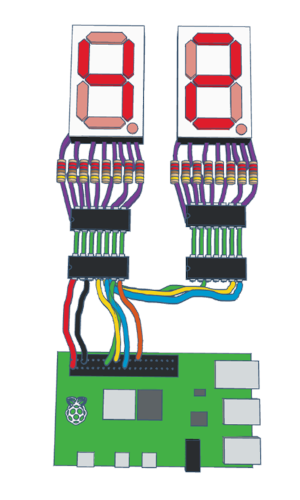 7-segment display digital electronics project